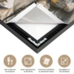 Boeddha - Houtlook - Modern - Industrieel Textielframe zwart klein -USP_feed_closeupNL
