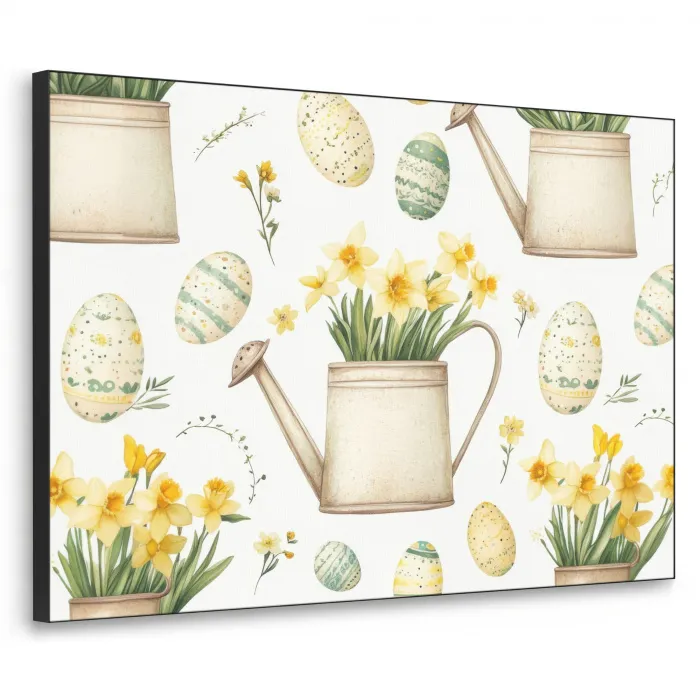 Gieter - Bloemen - Eieren Textielframe - compleet frame klein -3d