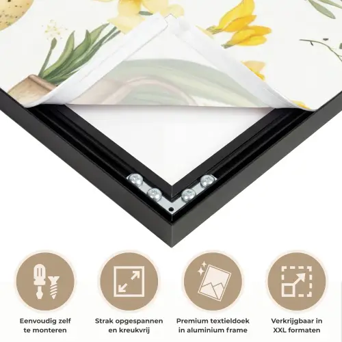 Gieter - Bloemen - Eieren Textielframe zwart klein -USP_feed_closeupNL
