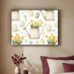 Gieter - Bloemen - Eieren Textielframe zwart klein -sfeer1