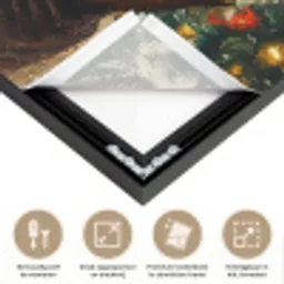 Kerstman - Kerst - Winter - Kerstboom Textielframe zwart klein -USP_feed_closeupNL