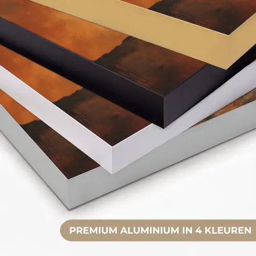 Boom - Landschap - Oranje Textielframe zwart klein -USP_kleurenNL