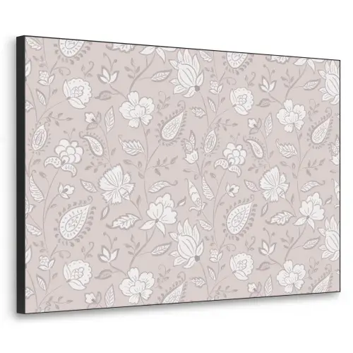 Bloemen - Getekend - Lavendel Textielframe zwart klein 947 -3d