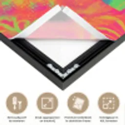 Neon - Vrouw - Microfoon Textielframe zwart klein -USP_feed_closeupNL