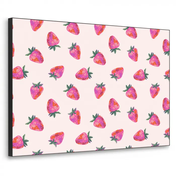 Aardbeien - Rood - Roze - Patroon Textielframe - compleet frame klein 947 -3d