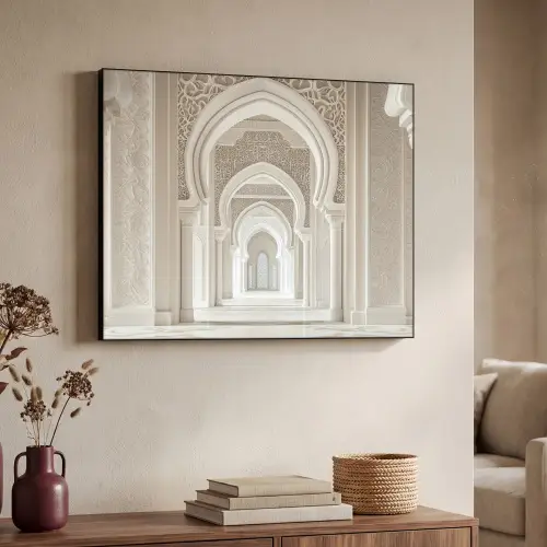 Moskee - Architectuur - Ramadan - Islamitische Textielframe zwart klein -sfeer3