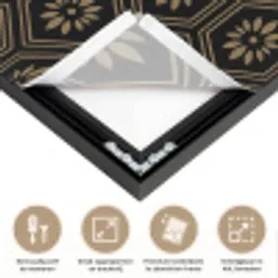 Bloemen - Goud - Hexagon Textielframe zwart klein 947 -USP_feed_closeupNL