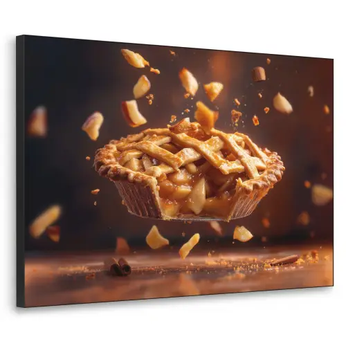 Appel - Taart - Warm - Eten Textielframe - compleet frame klein -3d