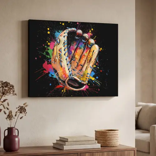 Graffiti - Sport - Baseball - Honkbal Textielframe - compleet frame klein -sfeer3