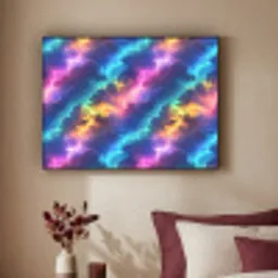 Storm - Bliksem - Regenboog Textielframe zwart klein 947 -sfeer1