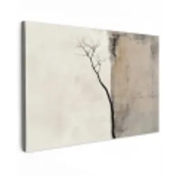 Wabi sabi - Plant - Beige Tuinposter op houten frame 2 cm dik klein -3d