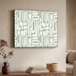 Groen - Wit - Kronkelen Textielframe - compleet frame klein 947 -sfeer3