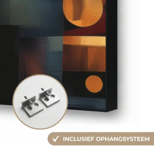 Figuren - Abstract - Symbolen Textielframe zwart klein -USP_ophangsysteemNL