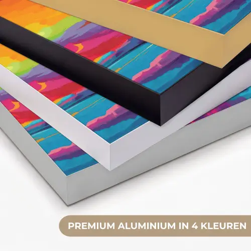 Ijsschots - Pinguïn - Abstract - Lucht Textielframe zwart klein -USP_kleurenNL