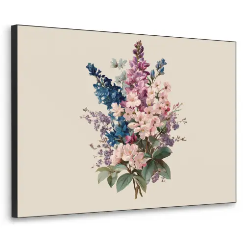 Boeket - Beige - Harmonieus - Subtiel Textielframe - compleet frame klein -3d