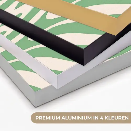 Zebrapatroon - Groen - Retro Textielframe zwart klein -USP_kleurenNL