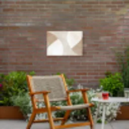 Bruin - Japandi - Abstract Tuinposter op houten frame 2 cm dik klein -sfeer3