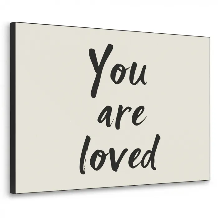 Minimalistisch - Beige - Love Textielframe - compleet frame klein -3d