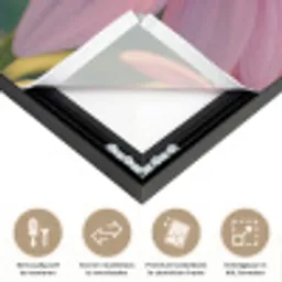 Bloemen - Paars - Bijen Textielframe zwart klein -USP_closeupNL