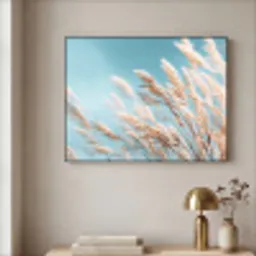 Siergras - Wind - Lichtbruin Textielframe zwart klein -sfeer2