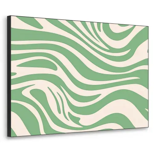 Zebrapatroon - Groen - Retro Textielframe - compleet frame klein -3d