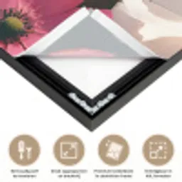 Bloemen - Kleurrijk - Bloei Textielframe zwart klein -USP_feed_closeupNL