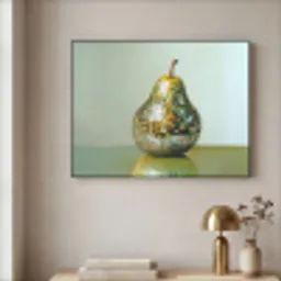 Fruit - Disco - Art - Glitter Textielframe - compleet frame klein -sfeer2