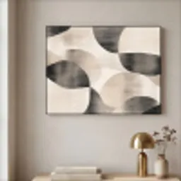 Grillige vormen - Subtiele overgangen - Dynamisch Textielframe - compleet frame klein -sfeer2