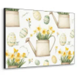 Gieter - Bloemen - Eieren Textielframe zwart klein -3d