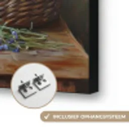 Lavendel - Brood - Stilleven Textielframe zwart klein -USP_ophangsysteemNL