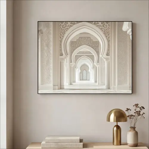 Moskee - Architectuur - Ramadan - Islamitische Textielframe zwart klein -sfeer2
