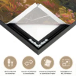 Landschap - Illustratie - Natuur Textielframe zwart klein -USP_closeupNL