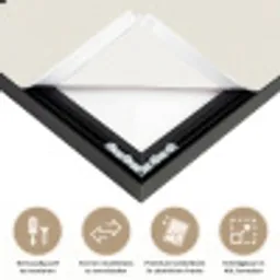 Minimalistisch - Beige - Love Textielframe zwart klein -USP_closeupNL
