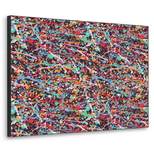 Spat - Abstract - Waterverf - Multi Textielframe zwart klein 947 -3d
