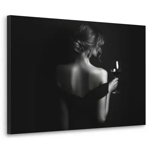 Vrouw - Wijn - Jurk Textielframe - compleet frame klein -3d
