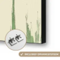Abstract - Natuur - Kunst - Zon - Modern Textielframe zwart klein -USP_ophangsysteemNL