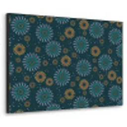 Blauw - Patroon - Retro Textielframe - compleet frame klein 947 -3d