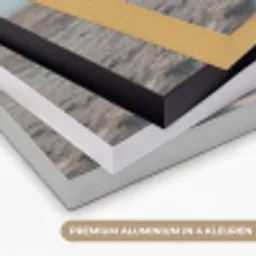Scheepsstuur - Hout - Bruin - Zand Textielframe zwart klein -USP_kleurenNL