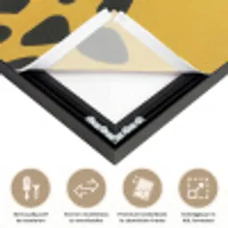 Cheetah - Illustratie - Geel Textielframe zwart klein -USP_closeupNL