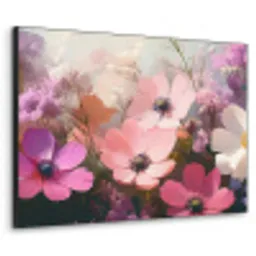 Bloemen - Kleurrijk - Bloei Textielframe - compleet frame klein -3d