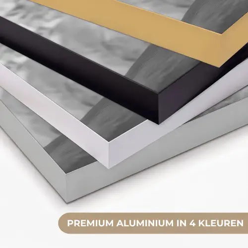Geit - Bord - Spaghetti - Zwart Wit Textielframe zwart klein -USP_kleurenNL