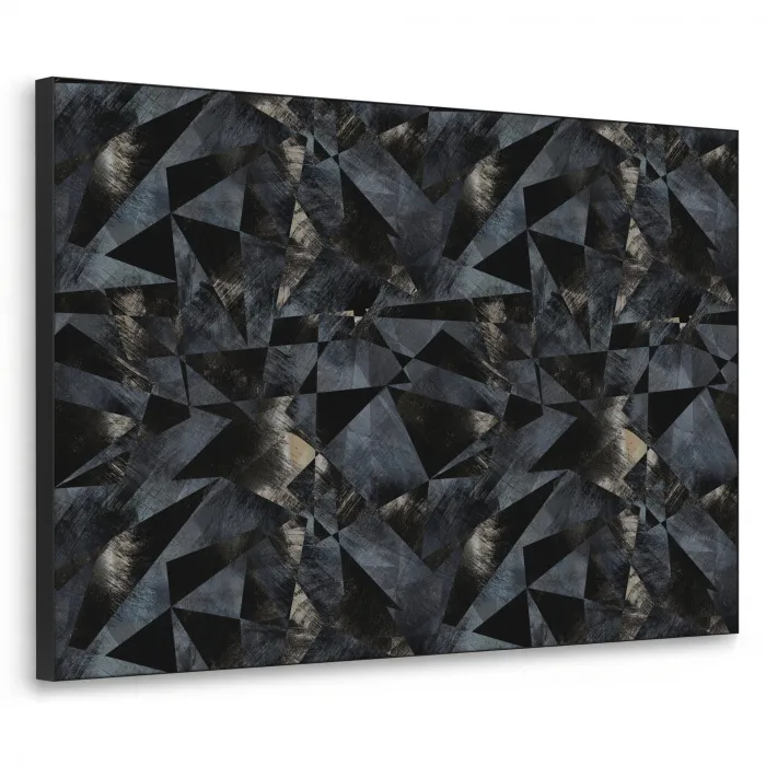 Driehoeken - Abstract - Donker Textielframe - compleet frame klein 947 -3d