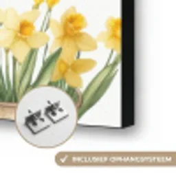 Gieter - Bloemen - Eieren Textielframe zwart klein -USP_ophangsysteemNL