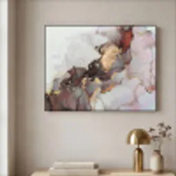 Rood - Marmer - Goud Textielframe zwart klein -sfeer2
