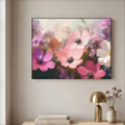 Bloemen - Kleurrijk - Bloei Textielframe zwart klein -sfeer2