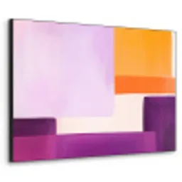 Vlakken - Abstract - Rechthoekig - Oranje Textielframe - compleet frame klein -3d