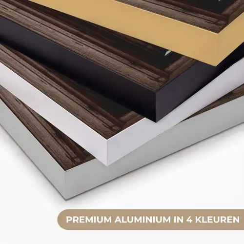 Doorkijk - Auto - Rood - Cadeaus - Winterlandschap - Kerst Textielframe zwart klein -USP_kleurenNL