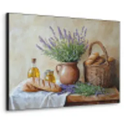 Lavendel - Brood - Stilleven Textielframe zwart klein -3d