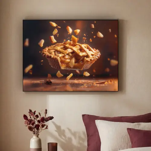 Appel - Taart - Warm - Eten Textielframe - compleet frame klein -sfeer1