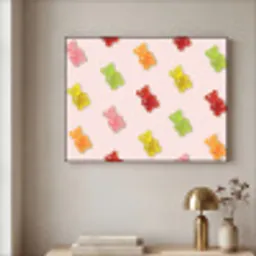 Kleur - Snoep - Roze Textielframe - compleet frame klein -sfeer2